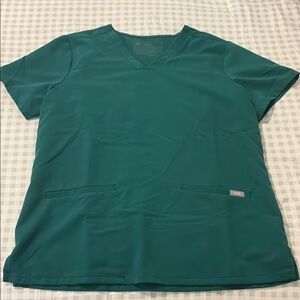 Figs Women's Short Sleeve Scrub Top Hunter Green
